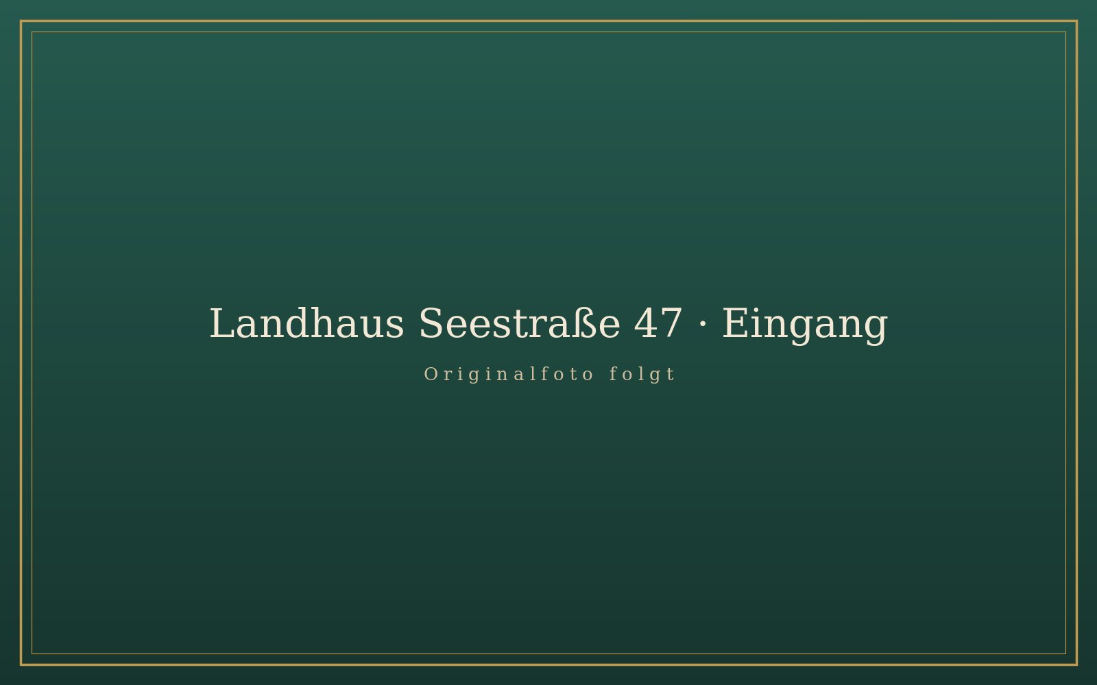 Eingangsseite des Landhauses Seestraße 47